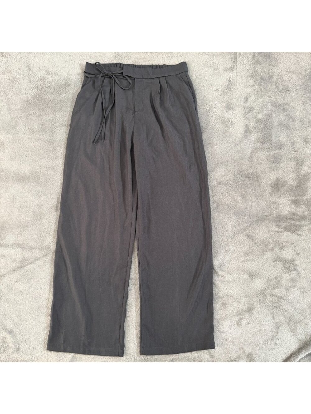 NWT Halara Pleated Wide Leg Gray Pants Slacks Womens size XL